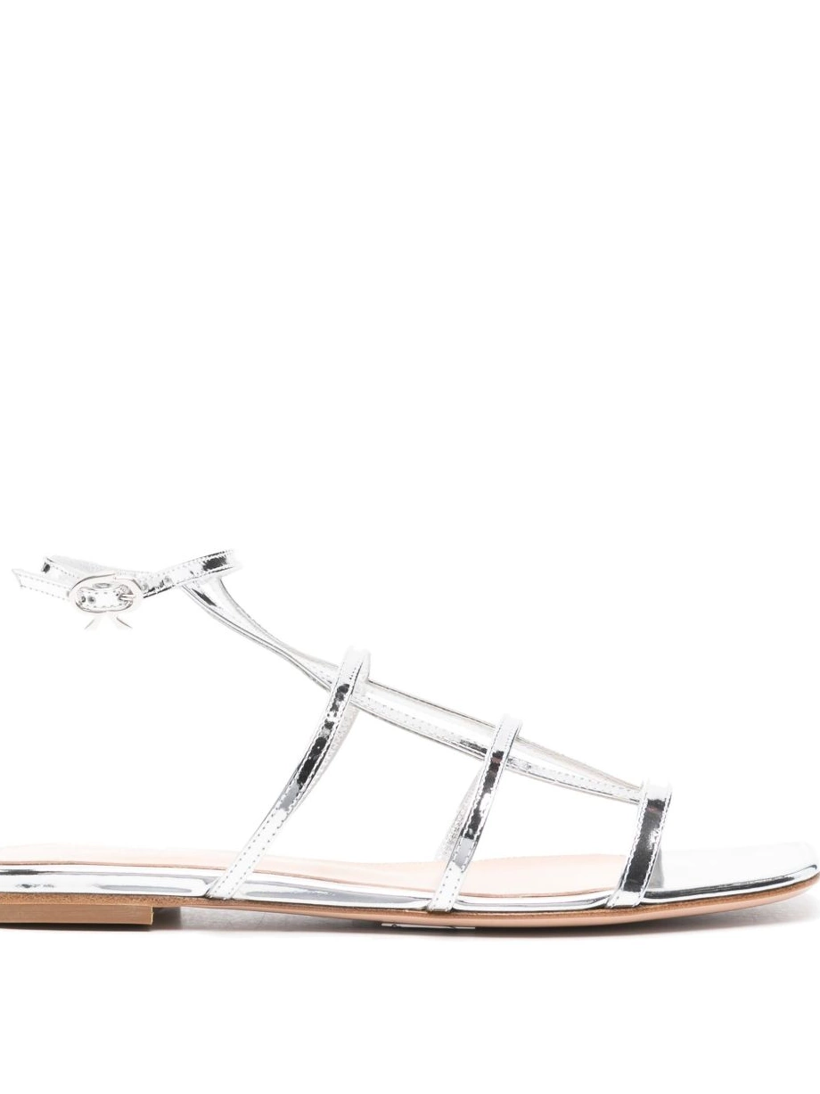 Affordable metallic Women sandals Rossi leather flat Gianvito 0309